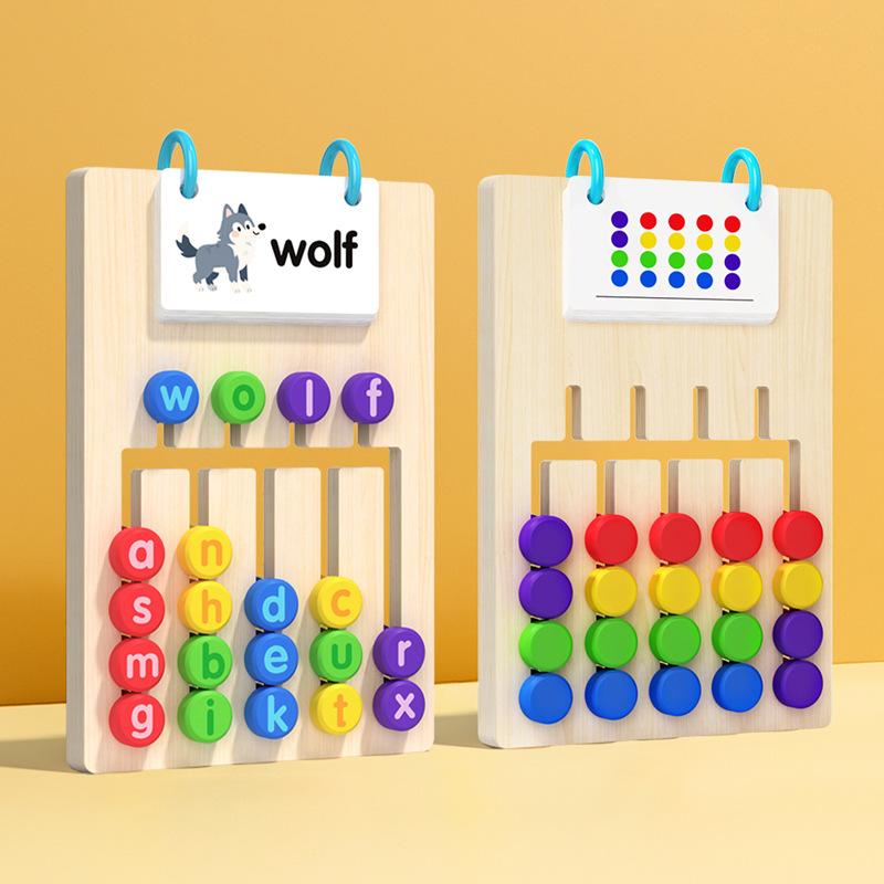 Ce Cpc Children'S Double-Sided Four-Color Walking Game, Logical Thinking Training, Kindergarten Early Education Puzzle Wooden Play