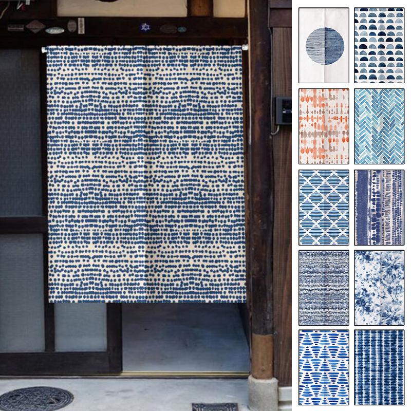 Japanese Door Curtain Screen Cotton Linen Kitchen Doorway Divider Room Partition Bathroom Bedroom Porch Half Curtain Noren