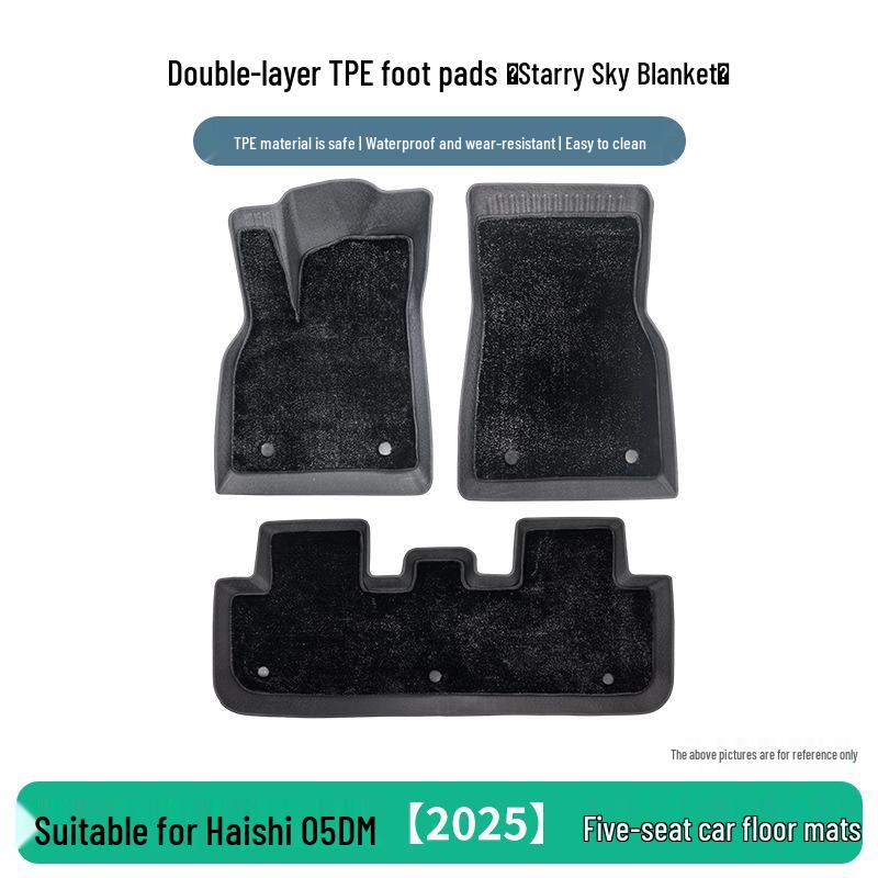 Sea Lion 05DM 2025 TPE Floor Mats: 5-Seater, 3-Piece Set for BYD Car