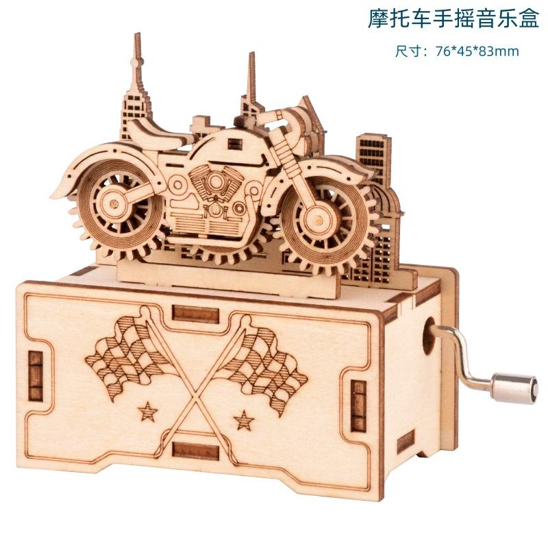 Puzzle Creativo 3D Tridimensionale Fonografo Carillon Modello di Puzzle in Legno Realizzato Scientificamente Giocattoli Educativi per Bambini