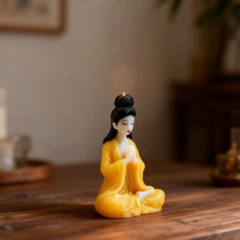 Buddhistische Form Silikonform Mehrzweck-Silikonkerzenform Zum Herstellen von Kerzen Seife Gipsskulptur Heimdekoration