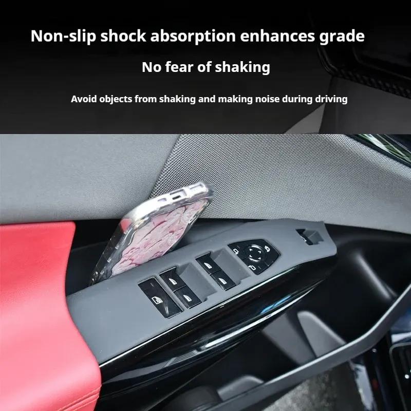 For BMW X3 G45 2025 Car Door and Window Button Lift Panel Anti-scratch and Dust-proof Silicone Storage Pad Accessories