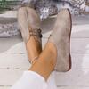 2026 Summer New Soft Leather Flat Flat Casual Single Shoes for Women, Round Head, Shallow Mouth, One Step Stepping Large Women's Shoes