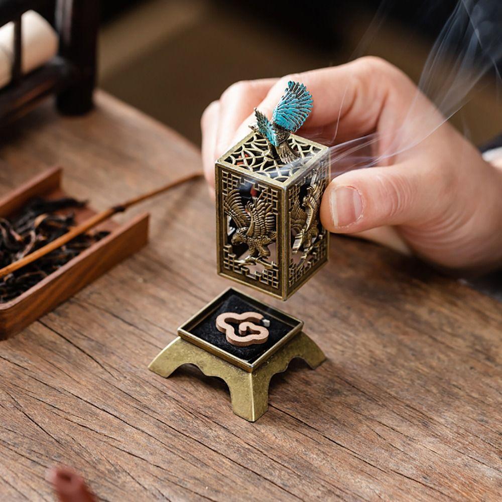 Good Symbolism Incense Burner Zinc Alloy Indoor Aromatherapy Creative Incense Burning  Gifts
