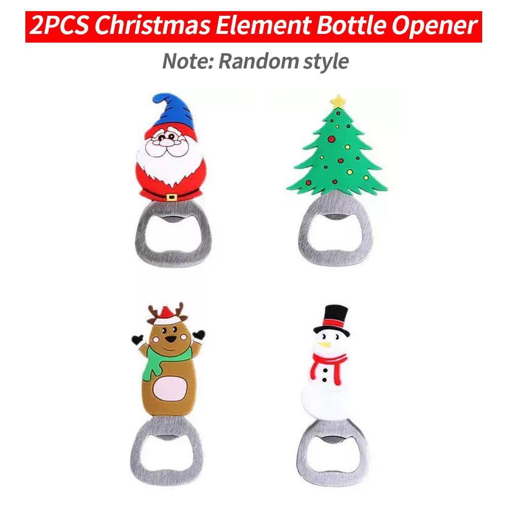 4-piece, 2-piece, 1-piece - Creative Christmas Element Bottle Opener - Essential Bottle Opener for Christmas