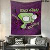 Invader Zim Wandteppich Ästhetischer Wandbehang Bedruckter Stoffdecke Dekorative Wandteppiche für Schlafzimmer Wohnzimmer Heimdekoration