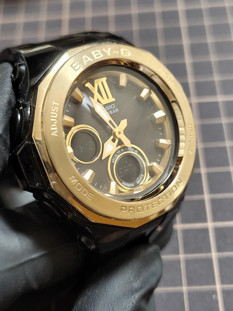 CASIO Solar Watch BABY-G Radio-Controlled BGA-2200G Black/Gold
