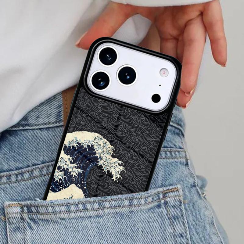 Blue Wave Japan Sea Surf Phone Case for iPhone 16e 15 14 13 12 17 Pro Max Plus Air 17pro Cover Coque