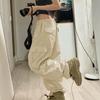 2022 Autumn Streetwear Drawstring Cargo Pants Womens Low Waist Baggy Pants Fairycore Trousers Vintage Casual Wide Leg Sweatpants