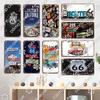 Retro Route 66 License Metal Tin Signs Vintage Road Trip Car Metal Plate Garage Club Gas Station Car Wall Decor