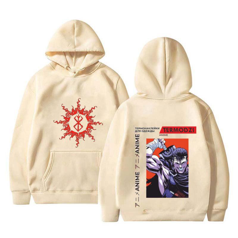 Japan Anime Berserk Guts Harajuku Hoodies Sweatshirt Gothic