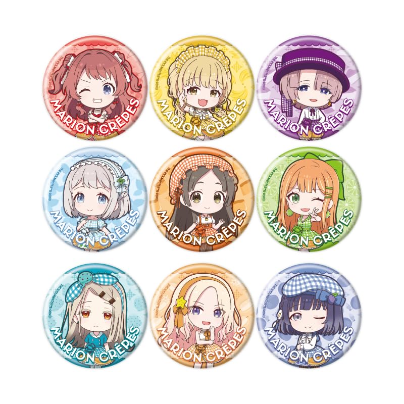Gakuen Idolmaster 04 Crepe Dress Ver. [Mini Character Illustration] Can Badge Box of 9