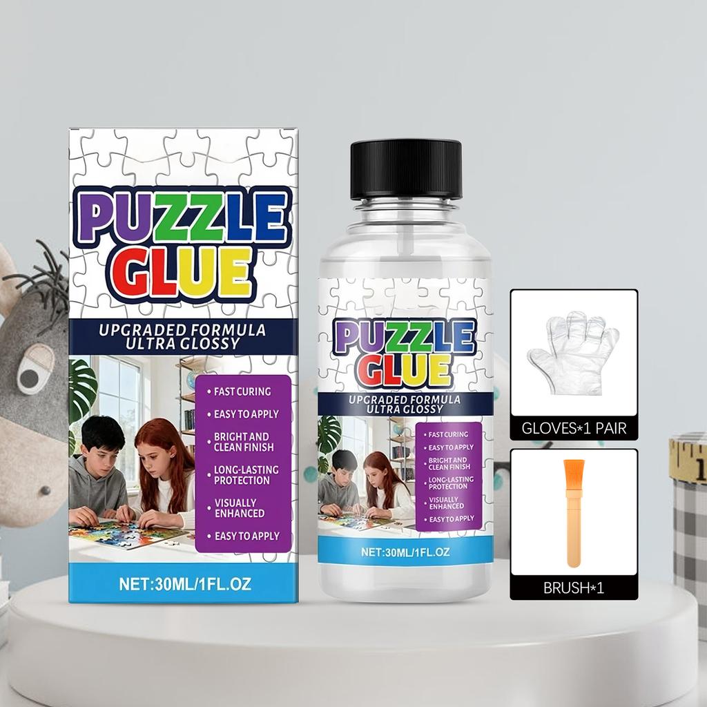 Puzzle Glue Curing Transparent Glue, Manual Puzzle Shaping, Student DIY Puzzle Fixing Tool, No Yellowing,30ML