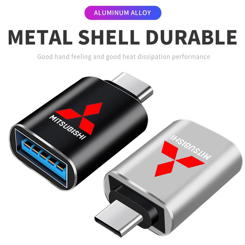 1pcs Car Type-C To USB 3.0 Interface Mini Converter Charging Adapter For Mitsubishi Mirage G4 DV5