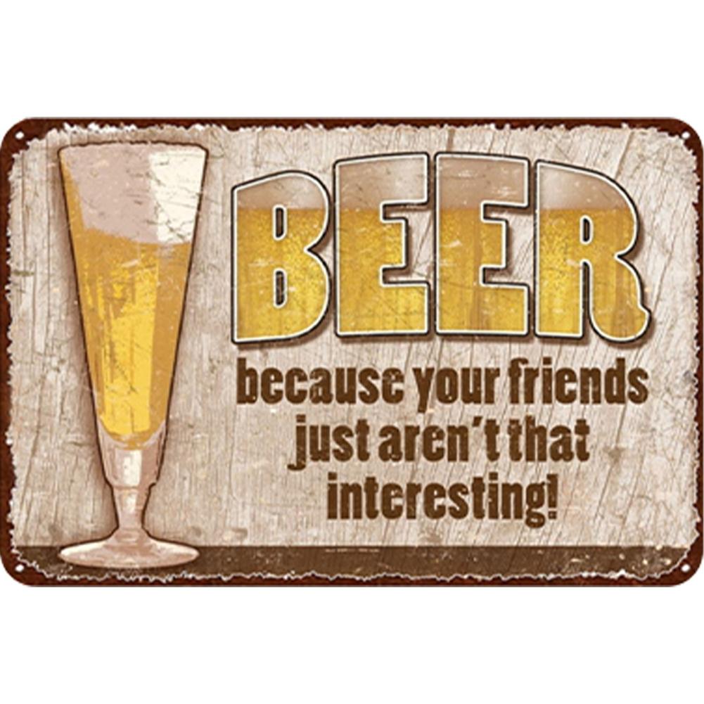 

Винтажная металлическая тарелка с пивом, прямоугольная, железная картина, настенное искусство, домашний декор 30x20 см, Великобритания