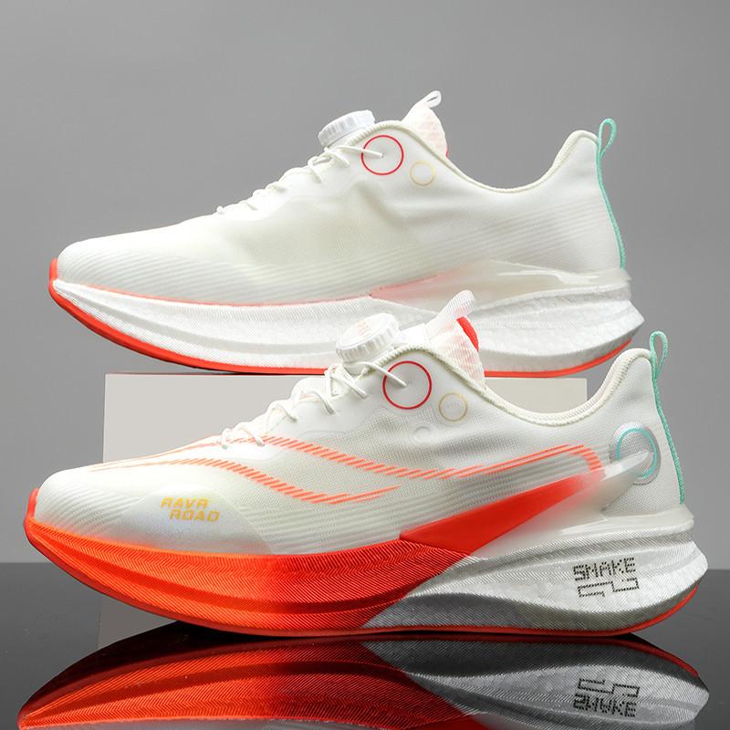 Red Rabbit 8pro Running Shoes for Autumn Primary and Secondary School Students Shock Absorbed Rotating Button Racing Running Shoes for Women