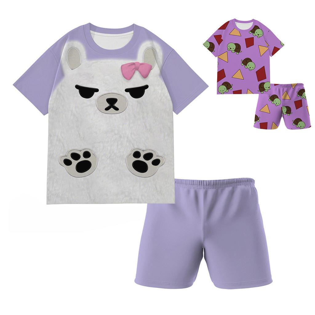 Children's Cute Print Casual Cute Pajamas Set