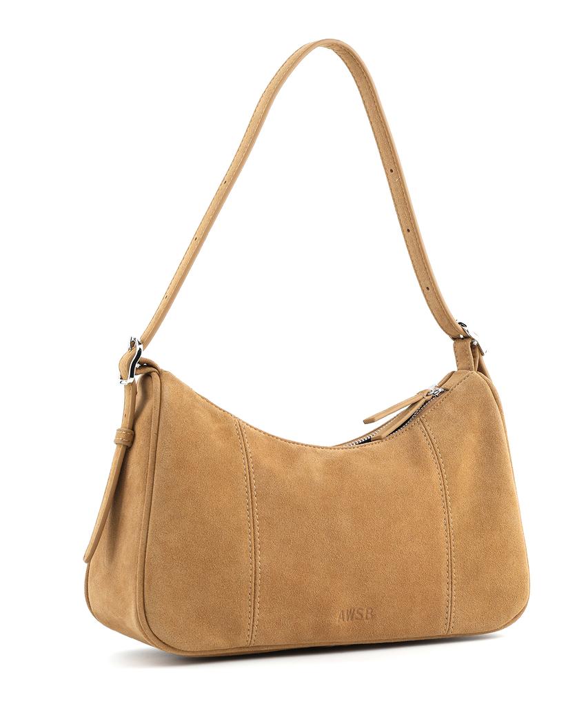 Monsac Karia Shoulder & Crossbody Bag Suede Beige Ap21-2662-Gs