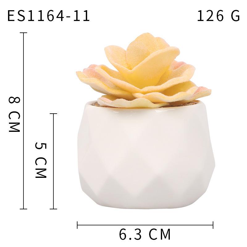 Simulation Sukkulentenpflanze Keramik Topfpflanze Künstliche Sukkulente Bonsai Künstliche Blume Innendekoration Ornament Grüne Pflanzen