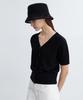 RE RHEE Checkered Pattern Bucket Hat Bk