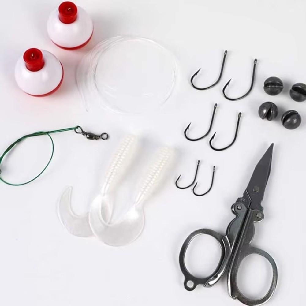 24Pcs/Set With Sinkers Portable Tackle Box With Floats Mini Fishing Tackle  Bass Fishing