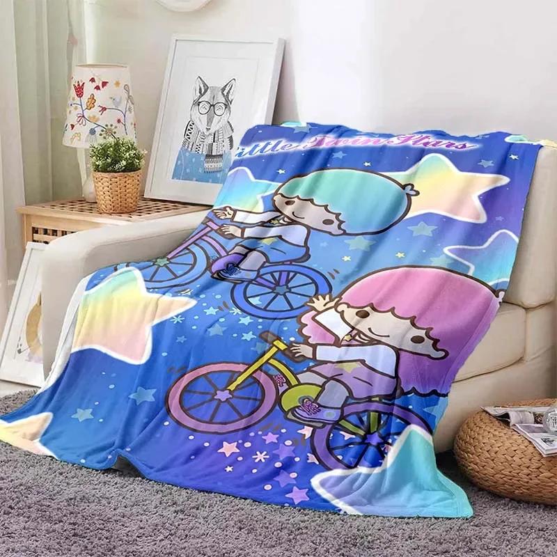6 Größen Warme Weiche Sanrio Little Twin Stars Decke Flauschig Kinder und Erwachsene Sofa Plüsch Tagesdecke Überwurfdecke für Sofa Bett