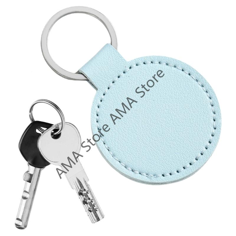 X7JF PU Leather Keychain Metal Pendant For Car And Home Light Weight Secure Holder With Rustproof Design