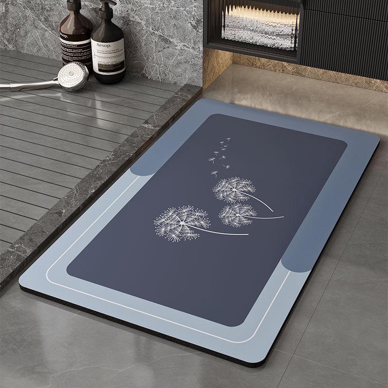 Soft Diatom Mud Non-Slip Bathroom Mat: Water-Absorbing Floor Pad for Home and Toilet Entrance