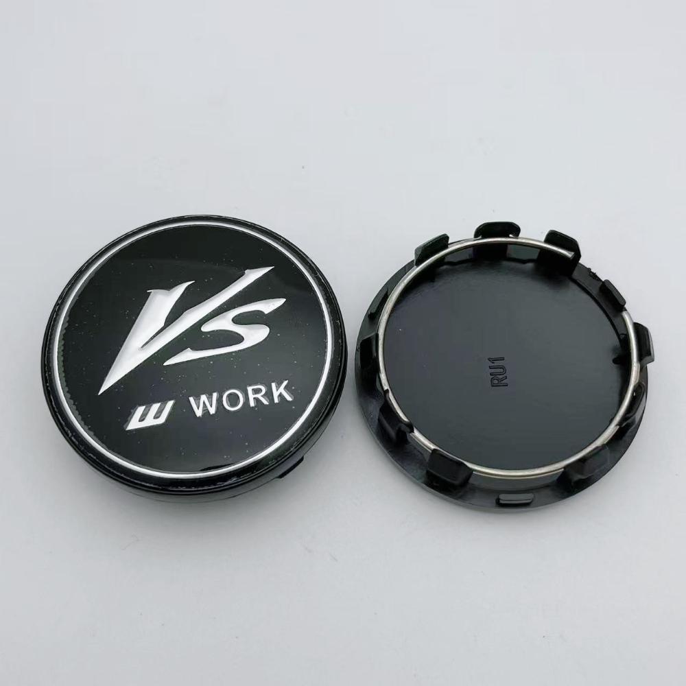 4pcs 59mm Car Wheel Center Caps With VS W Work Logo Emblem Wheel Hubcaps Auto Rim Center Cover Replace Car Styling Accessories
