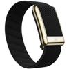 Elastic Nylon Strap for Whoop 5.0 PEAK/LIFE MG, Sports Replacement Wristband with Bright Gold U‑Shaped Metal Frame
