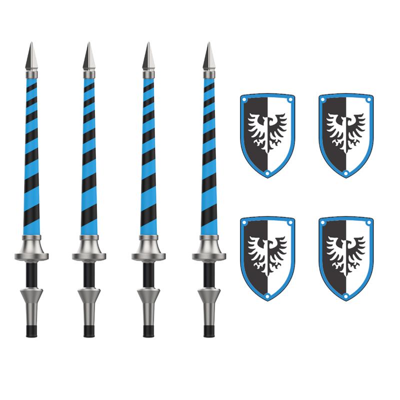Medieval Castle Soldier Military Accessory Building Blocks Dragon Black Eagle Knight Figures Shield Spear Armor Army Bricks Toy