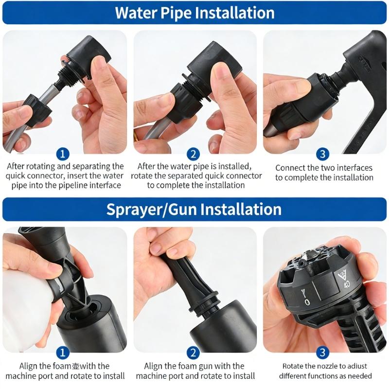 Battery Operated Brushless High Pressure Cleaner With Soap Dispenser And 180 Degree Rotating Nozzle For Car Home Garden Cleaning