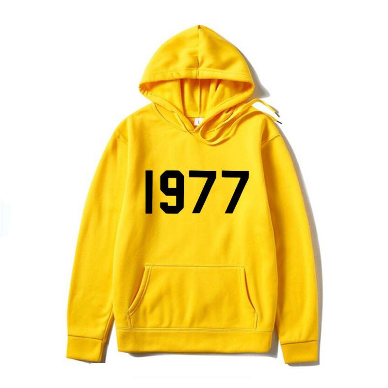 High Street 1977 Printed Couple Hooded Sweater Pullover Trendy Top Couple