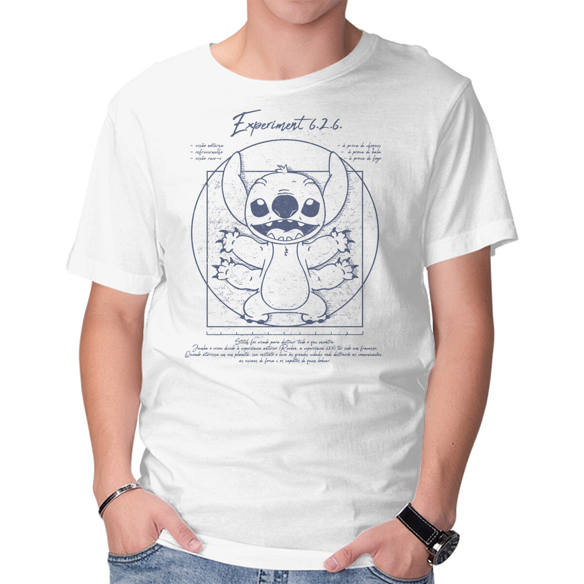 Unisex Crew Neck T-Shirt Stitch Vtruviano Graphic Short Sleeve Casual Tee XXXL