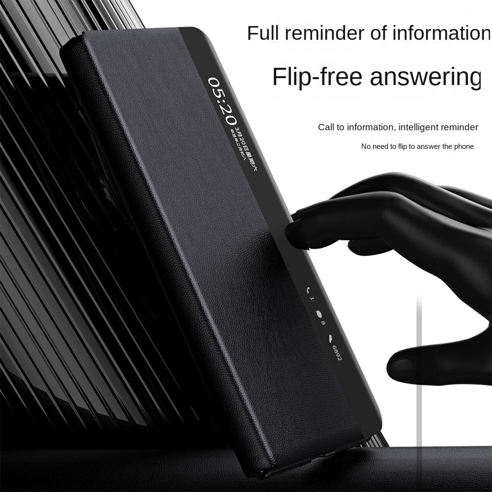 Lychee Leather Smart Wake & Sleep Magnetic Leather Stand Phone Case For Honor Magic V 5 Magic V5 Camera Protection Cover