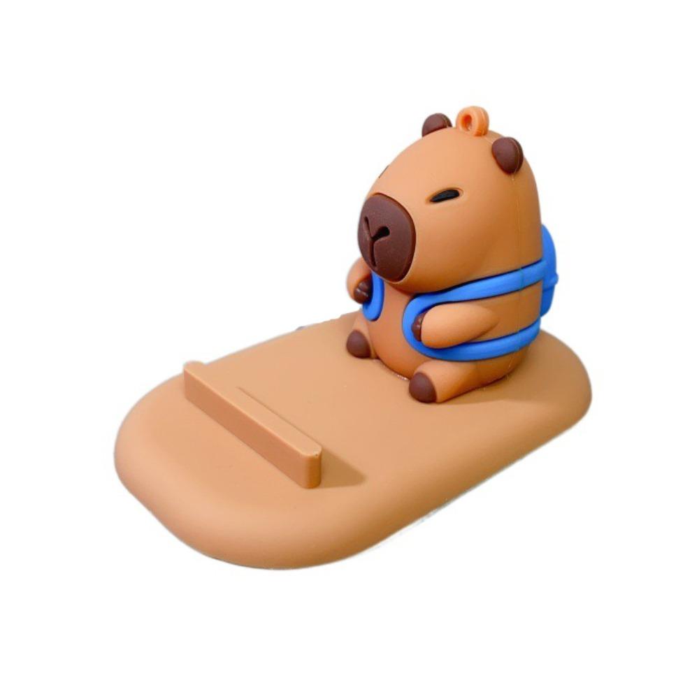PVC Doll Capybara Phone Holder Figure Model Capybara Cell Phone Bracket Small Gifts