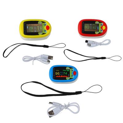Oxímetro con clip para la yema del dedo, 6 modos, carga USB automática, Monitor LED de oxígeno en sangre para niños