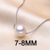 LSOOYH Round Natural Freshwater Pearl Necklace Classic Pendant For Women Girl Pearl Choker Necklace
