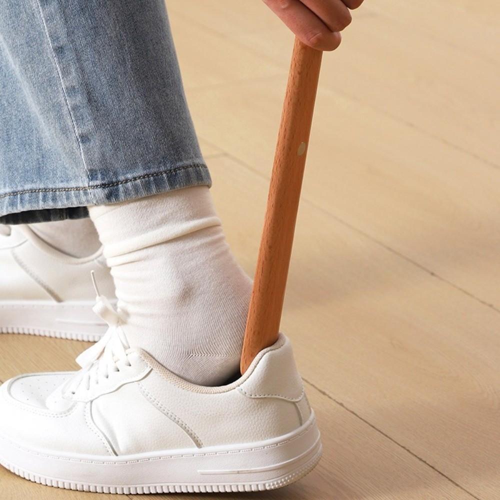 30/55cm Magnetický napínák na boty Dřevěná rukojeť Líný napínák na boty pro starší osoby, těhotné ženy