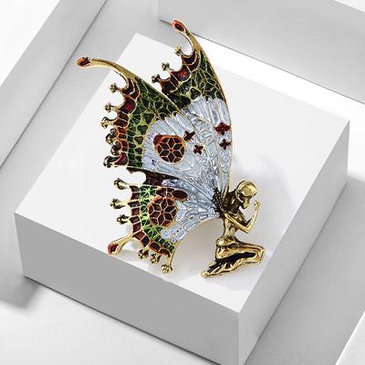 Vintage Butterfly Wings Angel Brooches Enamel Women Brooch Pins Jewelry Gift