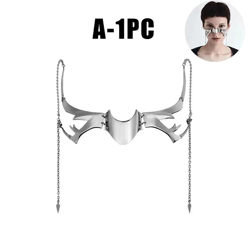 

Механічна Кров яна Лезо Маска Панк Стиль Прибулець Рідка Помада Кільце для Обличчя Декорація для Хелловінської Вечірки Косплей Аксесуари Подарунок