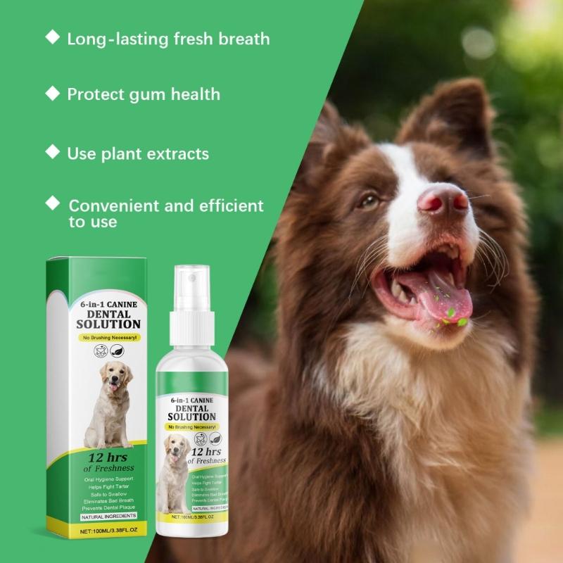 Pet Teeth Cleaning Sprays Easy To Use for Dogs Teeth Care Cleaning Mouth Preventing Bad Breath Tartar Gums Problems