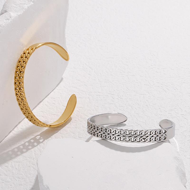 Hypoallergenic Non-tarnish Minimalist Chain Bracelet Women's Geometric Personality Niche Design Stainless Steel Bracelet