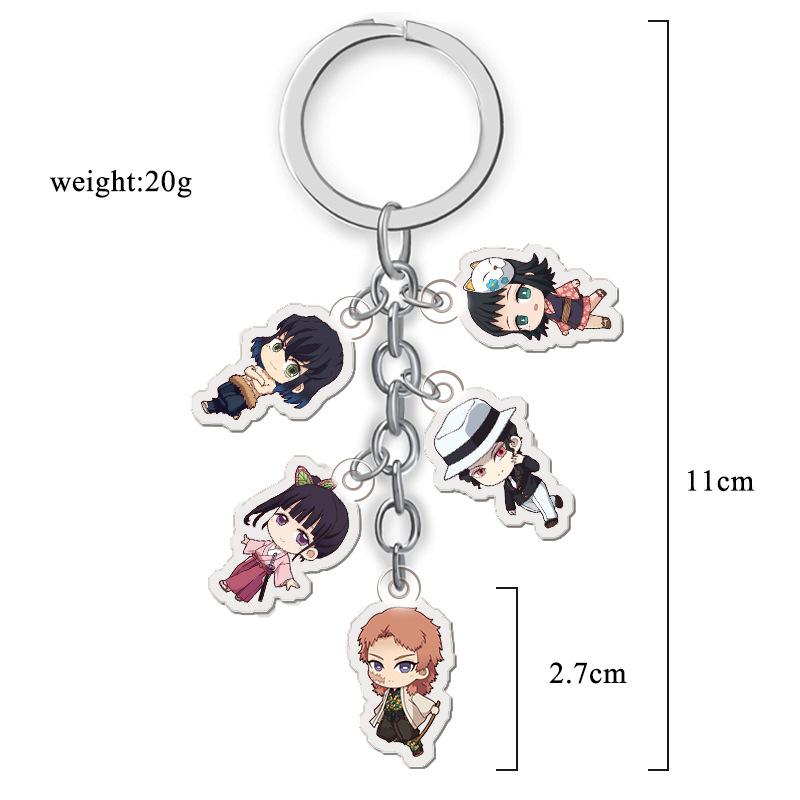 Anime Demon Slayer Acrylic Keychain Transparent Charm Manufacturer Direct Supply Multiple Styles Bulk Custom Beautiful Design