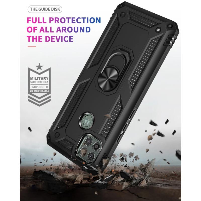 Shockproof Car Magnetic Phone Case For Motorola Moto G8 G9 E7 E7i Edge S Play Plus Power Lite Fast Stylus 2021 Ring Holder Cover