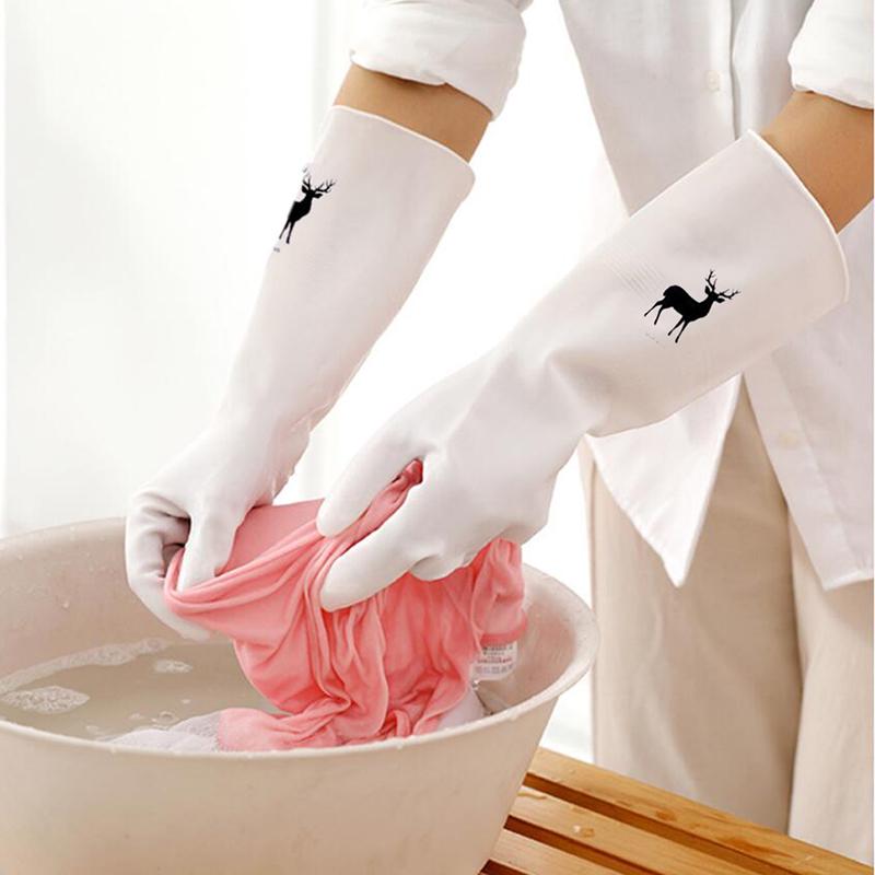 1 Pair Washing Up Gloves Kitchen Dish Washing Laundry Household Rubber Gloves