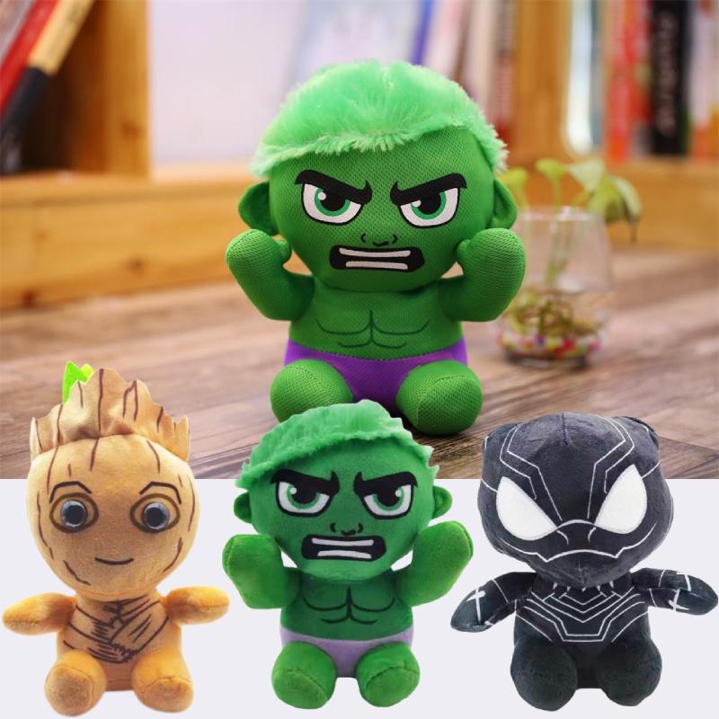 Marvel Avengers Black Panther Hulk Groot Plush Toys Soft Pp Cotton Stuffed Superheroes