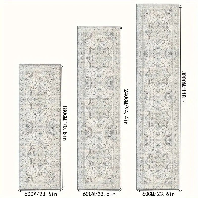 

Bohemian Corridor Area Rug Crystal Velvet Long Rug for Living Room, Bedroom, Sunroom, Hardwood Floor Pad, Home Decoration 60x180cm 24x71inch