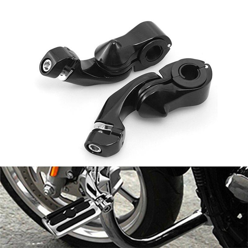 Engine Guard Bracket 32Mm 1-1/4" Footpegs Connector For Series Racer Motorcycle Parts Black
