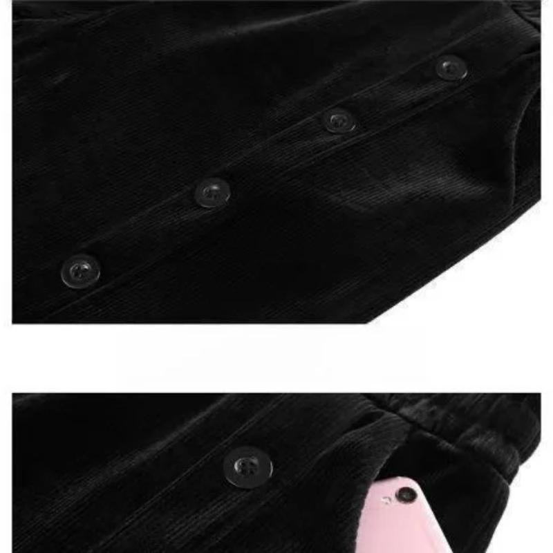 Chic Autumn Winter Vintage Corduroy Pants New Casual High Waist Warm Long Pants Retro Ankle-length Streetwear Fashion Trousers